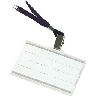 Identyfikator Donau 56x90mm PCV z taśmą czarną Donau