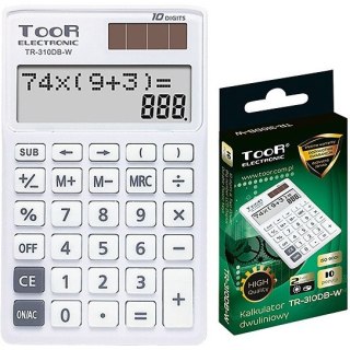 Kalkulator Toor TR-310DB-W biały TOOR