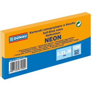 Karteczki Donau 38x51mm neon pomarańczowe (3x100) Donau
