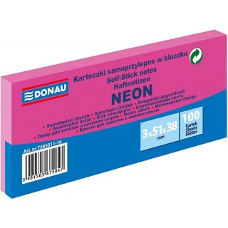 Karteczki Donau 38x51mm neon różowe (3x100) Donau