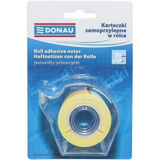 Karteczki w rolce Donau 50mm/10m jasnożółte Donau