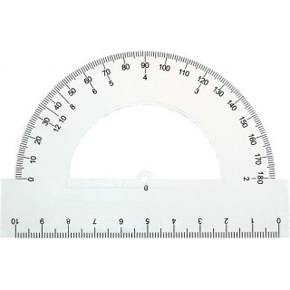 Kątomierz plastikowy Grand 10cm 180° transparentny Grand