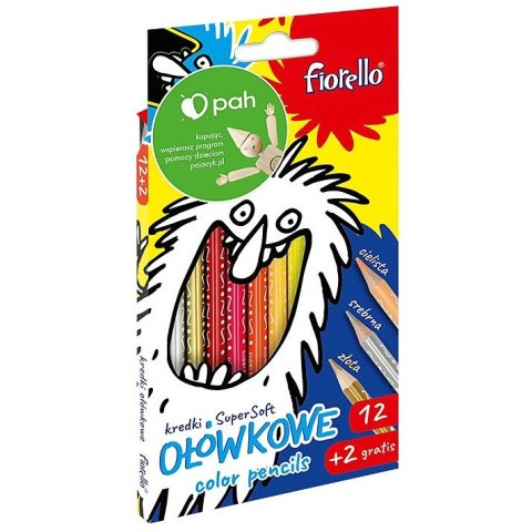 Kredki ołówkowe Fiorello Super Soft 14 kolorów Friends Kredki ołówkowe Fiorello Super Soft 14 kolorów Friends