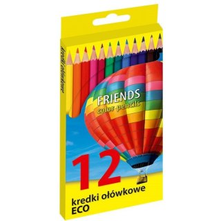 Kredki ołówkowe Friends Eco 12 kolorów Friends