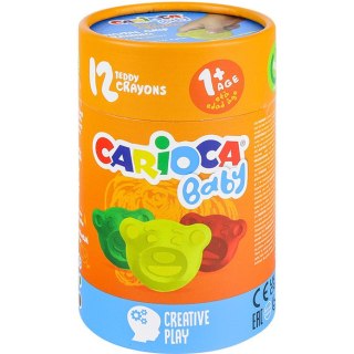 Kredki świecowe Carioca Baby Teddy 12 kolorów CARIOCA
