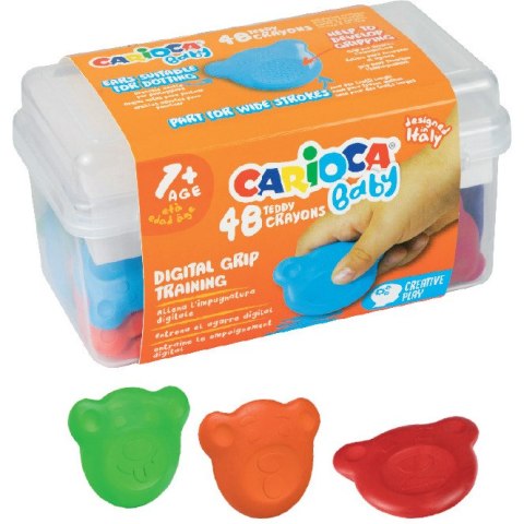 Kredki świecowe Carioca Baby Teddy 48 kolorów CARIOCA
