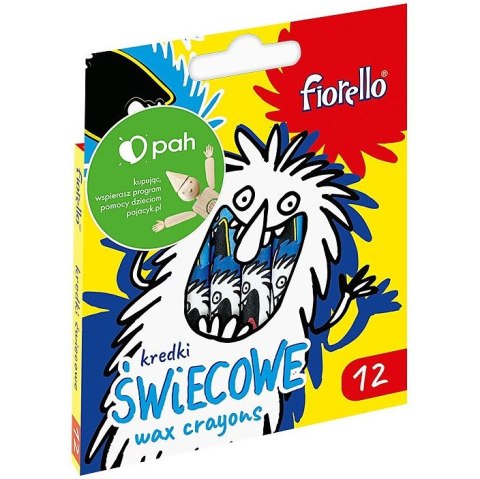Kredki świecowe Fiorello 12 kolorów FIORELLO Kredki świecowe Fiorello 12 kolorów FIORELLO