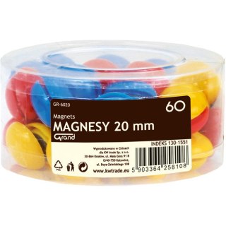 Magnesy do tablic Grand śr.20mm 3 kolory (3x20) Grand