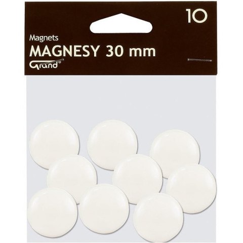Magnesy do tablic Grand śr.30mm białe (10) Grand Magnesy do tablic Grand śr.30mm białe (10) Grand
