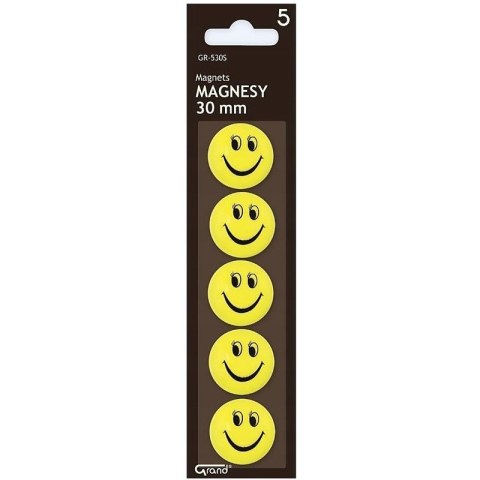 Magnesy do tablic Grand śr.30mm buźki (5) Grand Magnesy do tablic Grand śr.30mm buźki (5) Grand