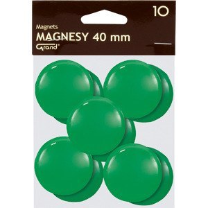 Magnesy do tablic Grand śr.40mm zielone (10) Grand Magnesy do tablic Grand śr.40mm zielone (10) Grand