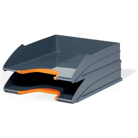 Półka na dokumenty Durable Varicolor A4 szaro-pomarańczowa (2) Durable Półka na dokumenty Durable Varicolor A4 szaro-pomarańczowa (2) Durable