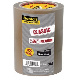Taśma pakowa Scotch Classic 371 50mm/66m brązowa (3) Scotch