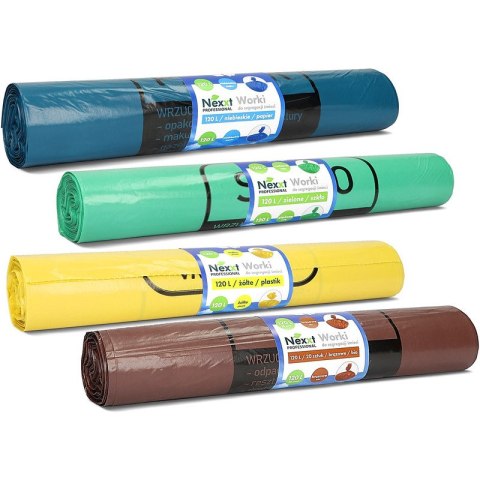Worki na śmieci Nexxt 120L LDPE brązowe (20) NEXXT Worki na śmieci Nexxt 120L LDPE brązowe (20) NEXXT