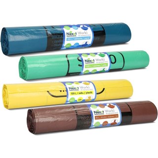 Worki na śmieci Nexxt 120L LDPE żółte (20) NEXXT