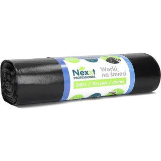 Worki na śmieci Nexxt 240L LDPE czarne (10) NEXXT