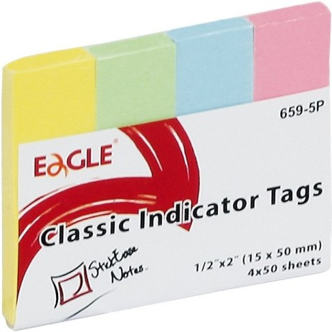 Zakładki Eagle 15x50mm 4 kolory (4x50) Eagle Zakładki Eagle 15x50mm 4 kolory (4x50) Eagle