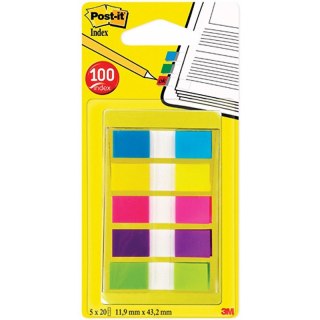 Zakładki Post-it 11.9x43.1mm 5 kolorów (5x20) Post-it