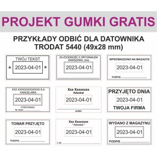 DATOWNIK TRODAT 5440 ISO 4 MM 49X28 MM WKŁADKA MIX 74570 Trodat