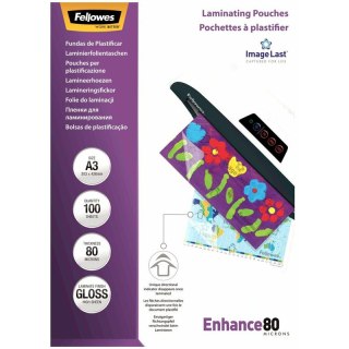 FOLIA LAMINACYJNA A3/80µm BŁYSK (100) Fellowes