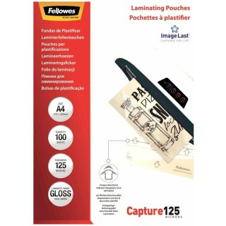 FOLIA LAMINACYJNA FELLOWES A4/125µm BŁYSK (100) Fellowes