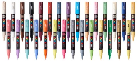 Marker z farbą plakatową Uni POSCA PC-1M pastelowy Uni