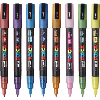 Marker z farbą plakatową Uni POSCA PC-3ML brokatow Uni