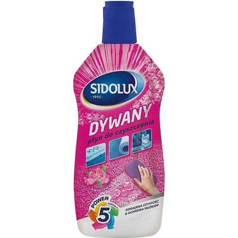 Płyn do czyszczenia dywanów Sidolux 500ml Kwiatowy SIDOLUX Płyn do czyszczenia dywanów Sidolux 500ml Kwiatowy SIDOLUX