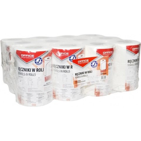 Ręczniki w rolce Office Products 50m 2w celuloza białe (12) Office Products Ręczniki w rolce Office Products 50m 2w celuloza białe (12) Office Products