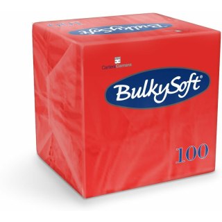 Serwetki BulkySoft 24x24cm 2w celulozowe czerwone (100) BulkySoft