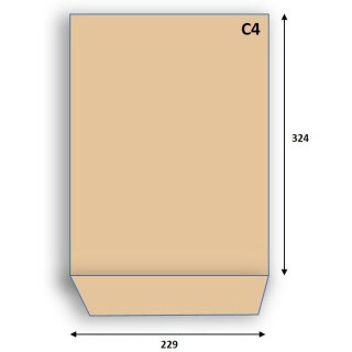 KOPERTA C4 NK BRĄZOWA (500) NC Koperty