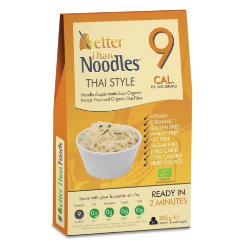 Better Than Foods Makaron Konjac Kształt Ryżu Bezglutenowy BIO 385g Better Than Foods Makaron Konjac Kształt Ryżu Bezglutenowy BIO 385g