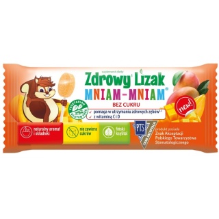 Mniam Mniam Starpharma Lizak Mango Z Witaminą D I C Bezglut. 6 g
