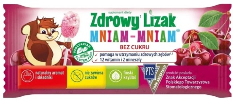 Mniam Mniam Starpharma Lizak Musująca Wiśnia Bezglutenowy 6 g Mniam Mniam Starpharma Lizak Musująca Wiśnia Bezglutenowy 6 g