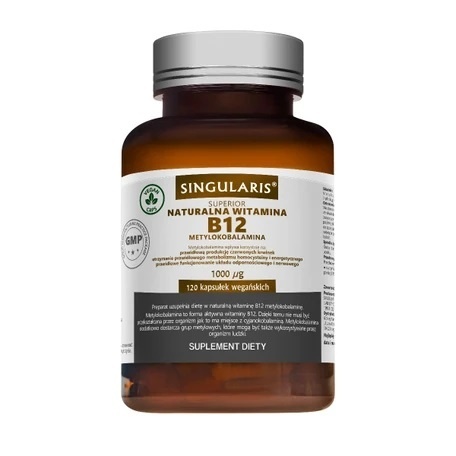 Singularis Naturalna Witamina B12 Metylokobalamina 120 kapsułek Singularis Naturalna Witamina B12 Metylokobalamina 120 kapsułek