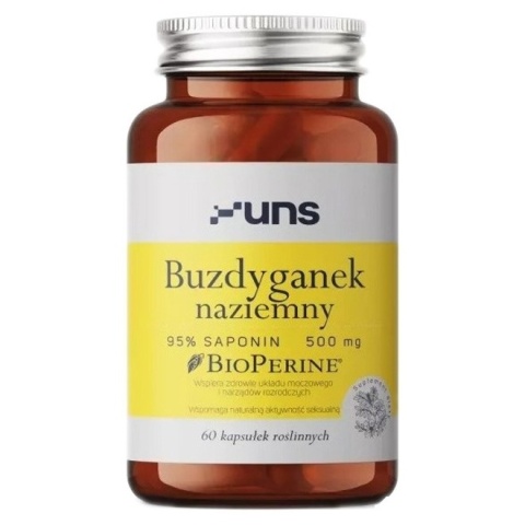 UNS Buzdyganek Naziemny 500 mg + Bioperine 60 vege kapsułek UNS Buzdyganek Naziemny 500 mg + Bioperine 60 vege kapsułek
