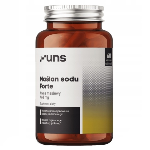 UNS Maślan Sodu FORTE 600mg 60 vege kapsułek UNS Maślan Sodu FORTE 600mg 60 vege kapsułek