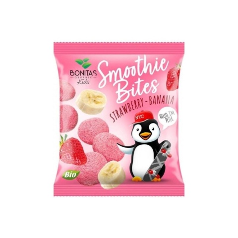 BONITAS Liofilizowana Przekąska truskawka-banan-jogurt BIO 10gr BONITAS Liofilizowana Przekąska truskawka-banan-jogurt BIO 10gr