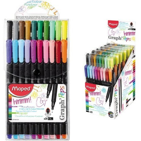 CIENKOPISY MAPED GRAPH'PEPS 0,4mm 20 KOLORÓW Maped CIENKOPISY MAPED GRAPH'PEPS 0,4mm 20 KOLORÓW Maped