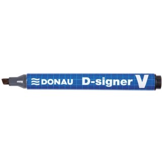 Marker permanentny Donau D-Singer V czarny Donau