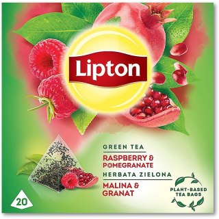 Herbata Lipton Piramid zielona malina & granat (20) Lipton