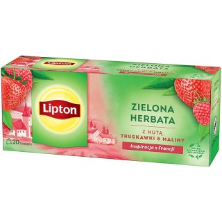 Herbata Lipton zielona z nutą truskawki i maliny (20) Lipton