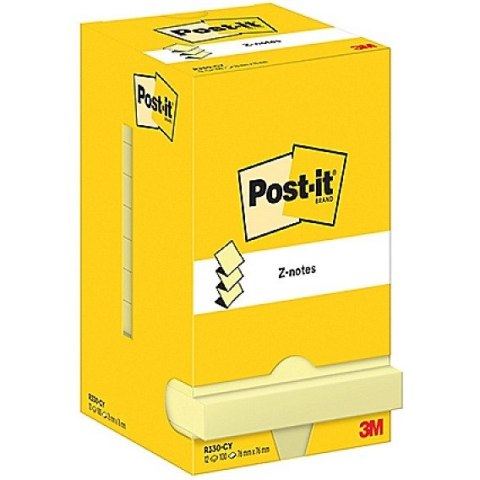 Karteczki Post-it Z-Notes 76x76mm (R330-CY) żółte (12x100) Post-it Karteczki Post-it Z-Notes 76x76mm (R330-CY) żółte (12x100) Post-it