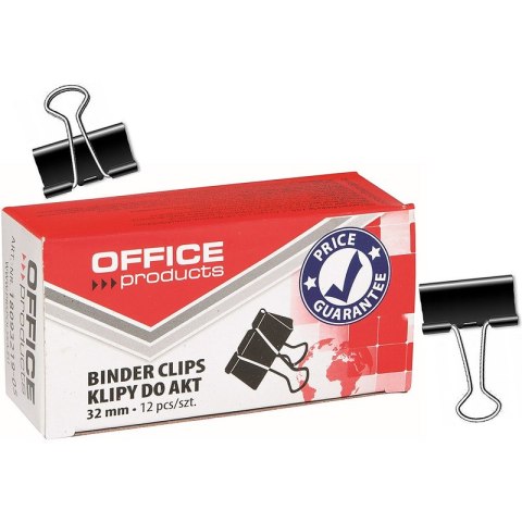 Klipy do dokumentów Office Products 32mm czarne (12) Office Products Klipy do dokumentów Office Products 32mm czarne (12) Office Products