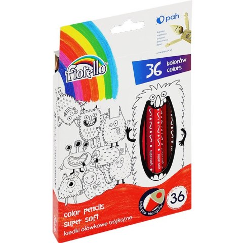 Kredki ołówkowe Fiorello Super Soft 36 kolorów FIORELLO Kredki ołówkowe Fiorello Super Soft 36 kolorów FIORELLO