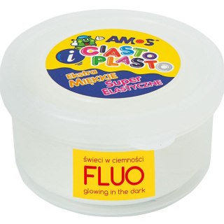 Masa plastyczna Amos Ciasto-Plasto 30g fluo biała Amos