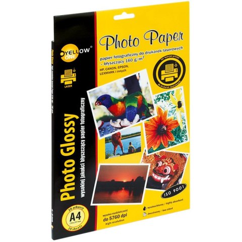 PAPIER FOTO YELLOW ONE A4 160g BŁYSK (20) Yellow One
