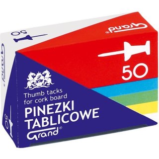 Pinezki do tablic Grand mix kolorów (50) Grand