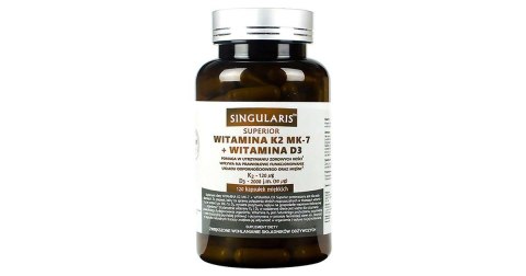 Singularis Witamina K2 Mk-7 + witamina D3 120 kapsułek miękkich Singularis Witamina K2 Mk-7 + witamina D3 120 kapsułek miękkich