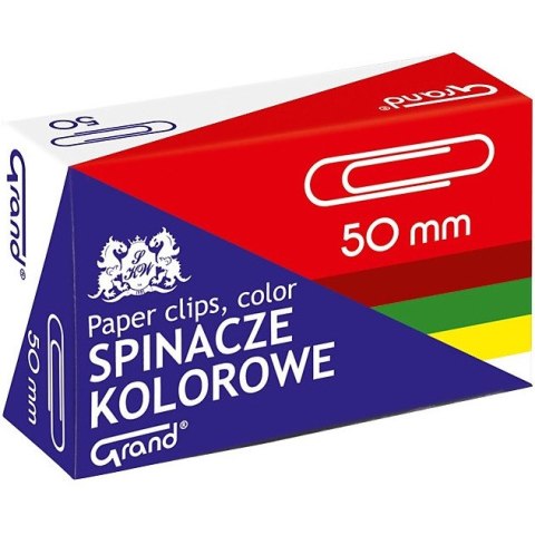 Spinacze biurowe Grand 50mm okrągłe kolorowe (50) Grand Spinacze biurowe Grand 50mm okrągłe kolorowe (50) Grand